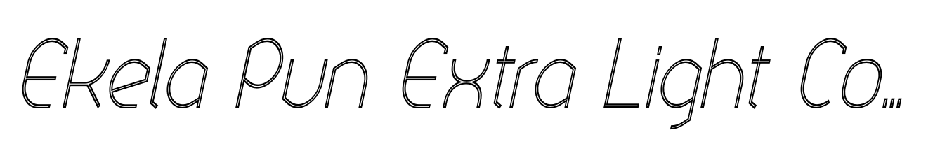 Ekela Pun Extra Light Condensed Italic